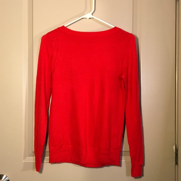 Cute Penguin Holiday Red LOFT Sweater SIZE SX ( good for S) - Picture 7 of 7